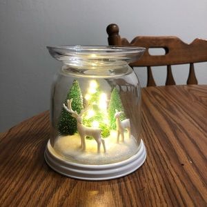 Reindeer xmas tree candle holder, lights up.